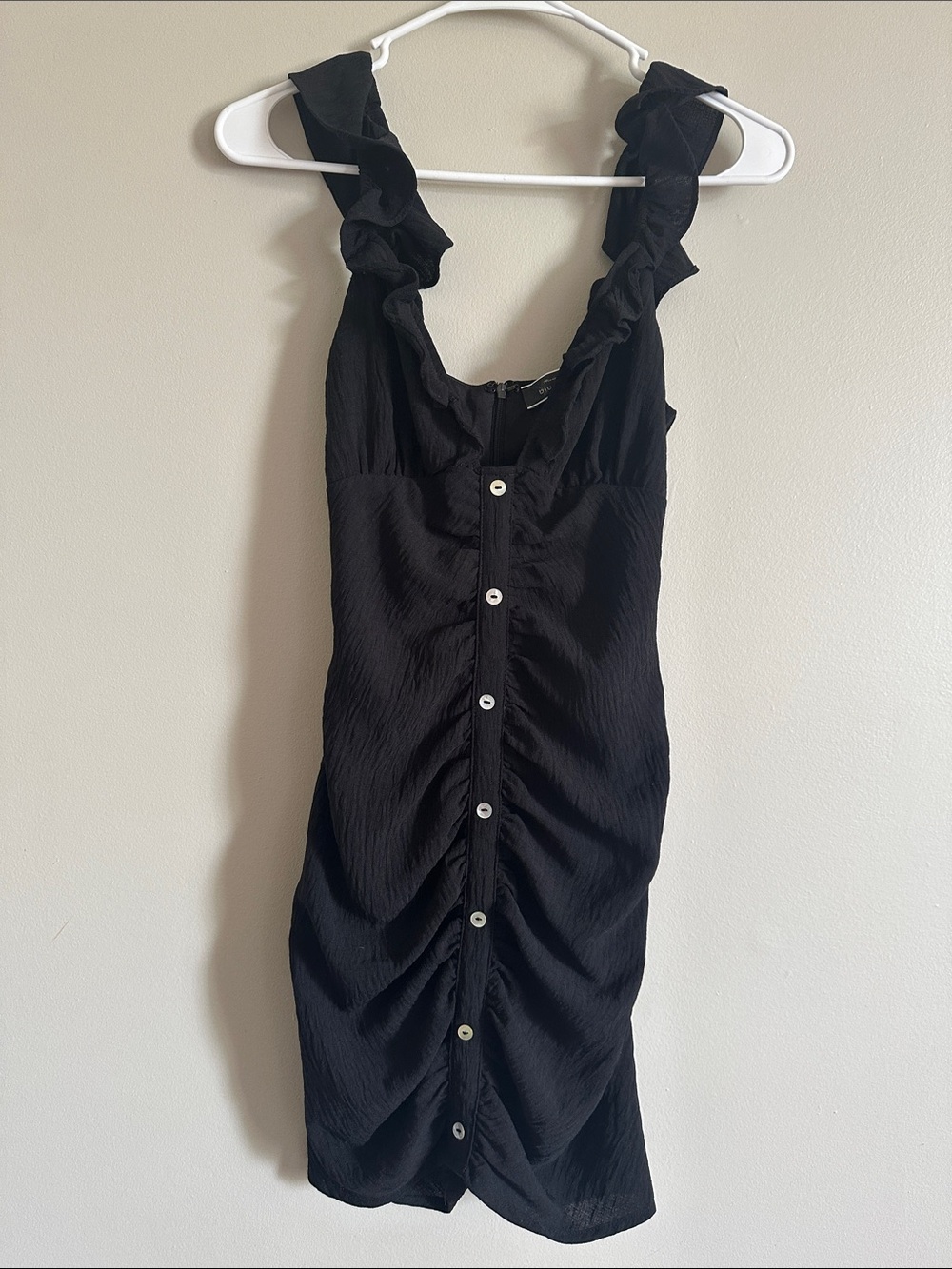 NWT Deep V Ruffled Mini Dress - Picture 8 of 11